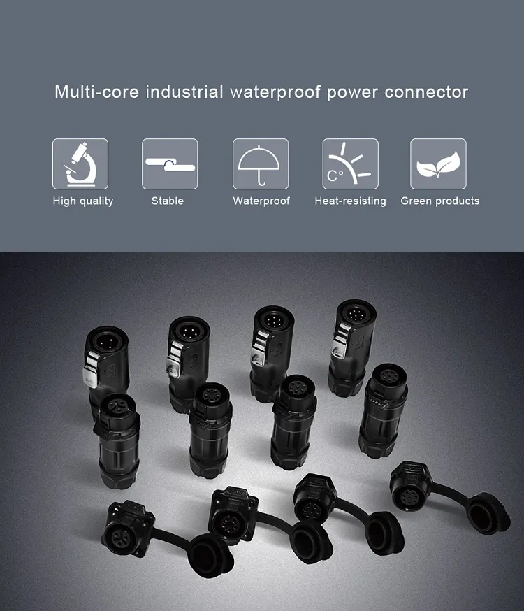 Lp12 6pin Male Female Panel Mount Cable Connector