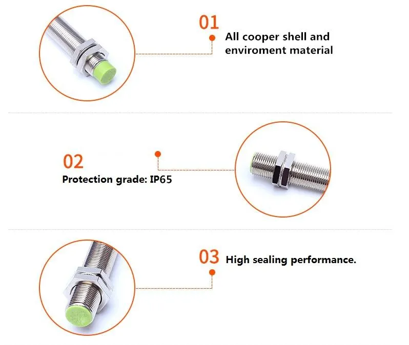 M8 2mm Non-Flush PNP No Inductive Proximity Sensor Switch