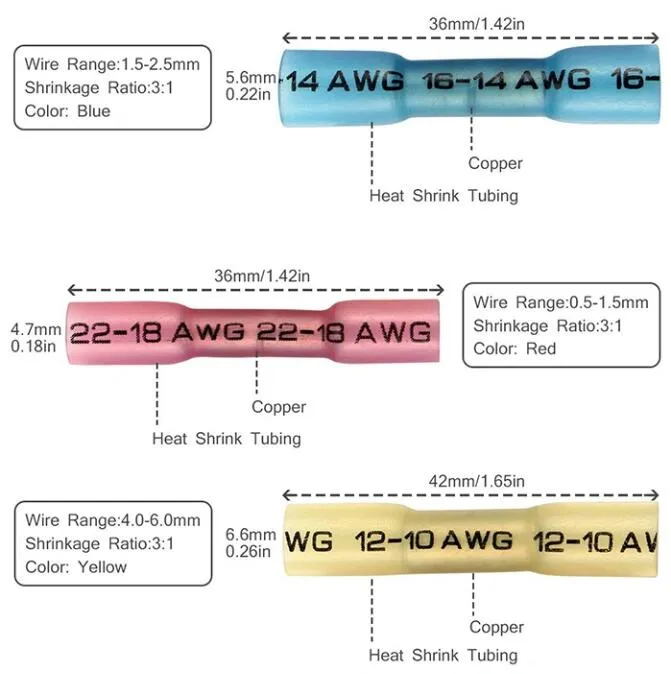 Manufacture IP68 Heat Shrink Butt Connectors
