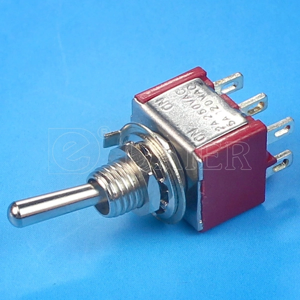 Mts-202 Mini Double Pole 6 Pin on-on Toggle Switch