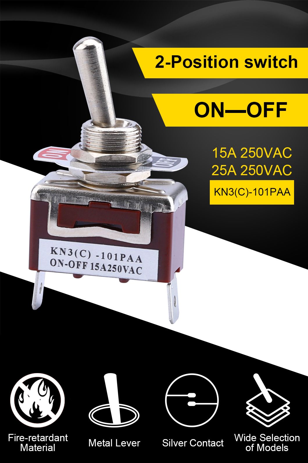 Mts-203ra 6mm on-off-on Latching 3 Positions 6pins Dpdt Double Pole Double Throw PC Terminal Toggle Switch