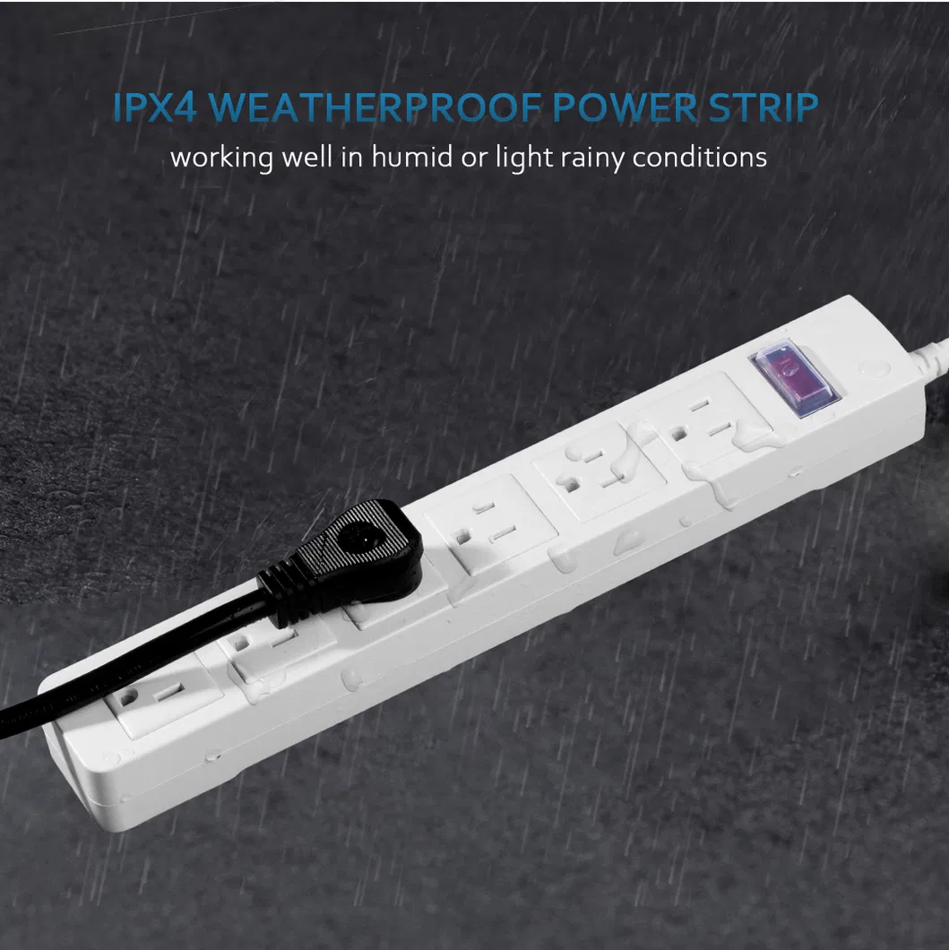 Multiple Outlets Us Standard Waterproof Power Strip ETL/UL Extension Socket Lead