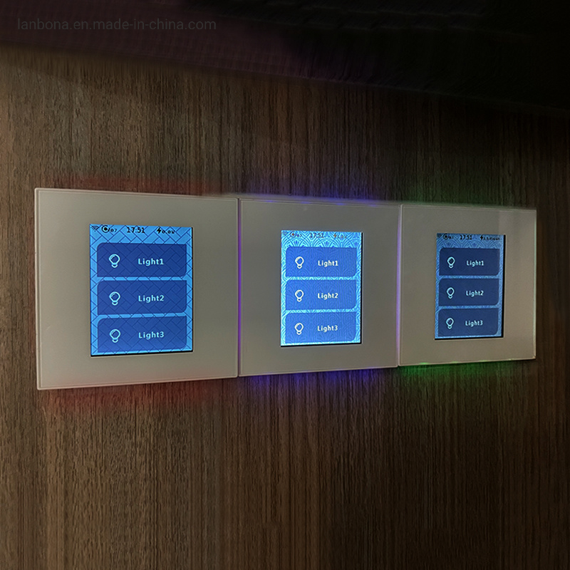 Never off Line Lanbon Touch Screen Smart Switch Compatible Google Amazon Home Kit Tuya