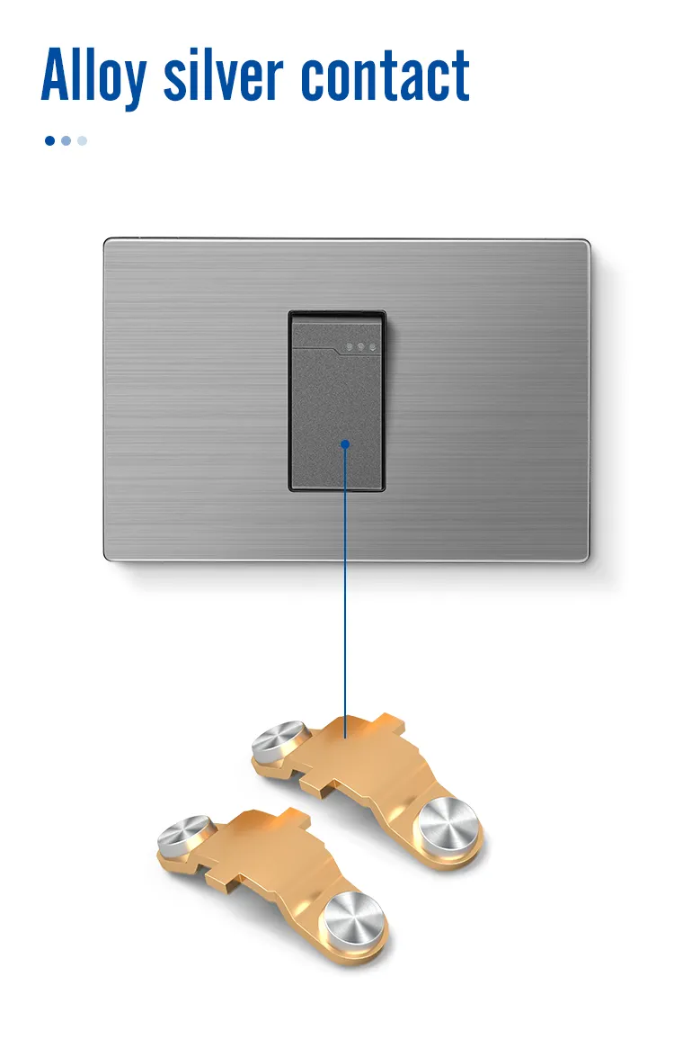 New fashion 16A New Design Stainless Steel Electrical Wall Sockets and Switches