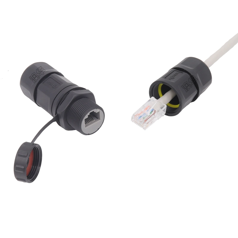 New Fashion Style Aohua Ethernet M21 Outdoor Signal Waterproof RJ45 Connector IP67