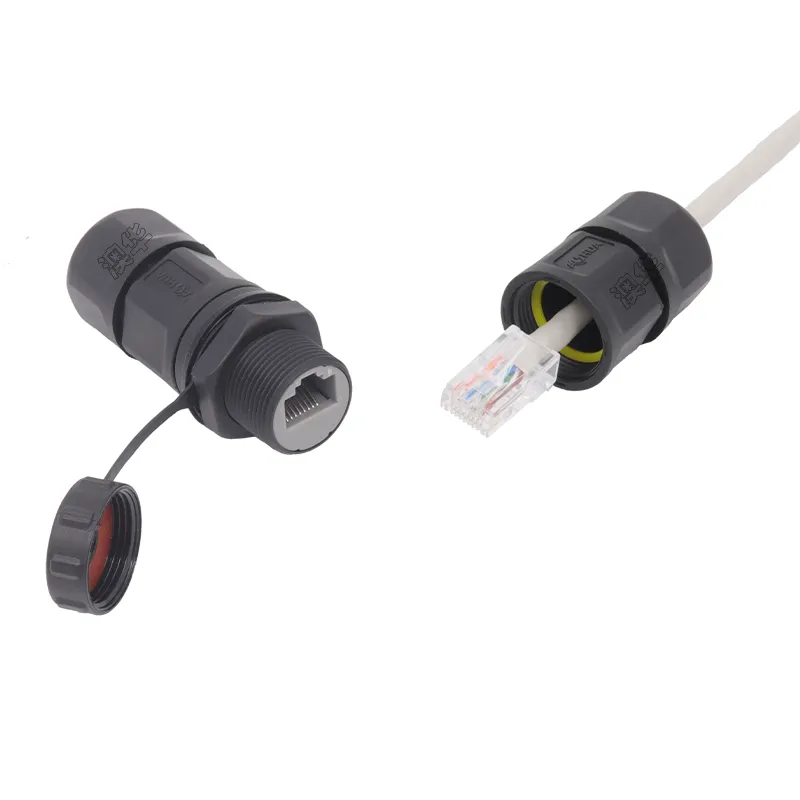 New Fashion Style Aohua Ethernet M21 Outdoor Signal Waterproof RJ45 Connector IP67
