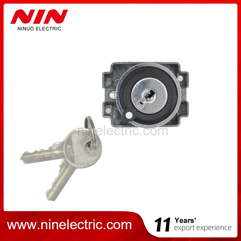 Nin Xb2- Bg65 Best Quality 22mm Metal N/O+N/C 2 Position Push Button Key Stay Put Selector Key Switch