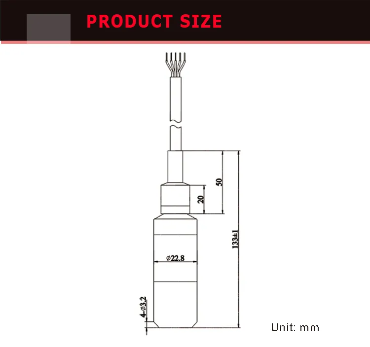 OEM RS485 Digital Output Calibration Density Fuel Oil Tanks Submersible Level Sensor