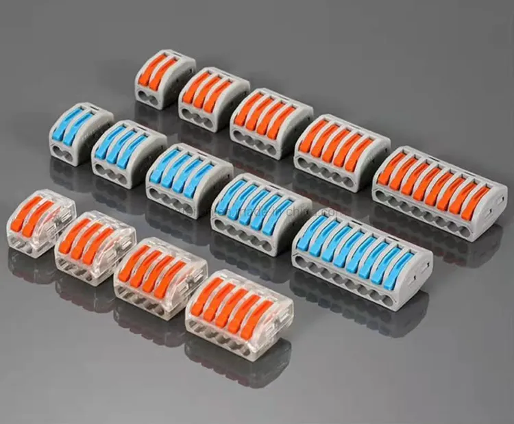 Origin Manufacture Lever Nut Compact Splicing Terminal Block Wire Connector Transparent Color 3way Fast Connector Pct-213 T Replace 222-213 Universal Connector