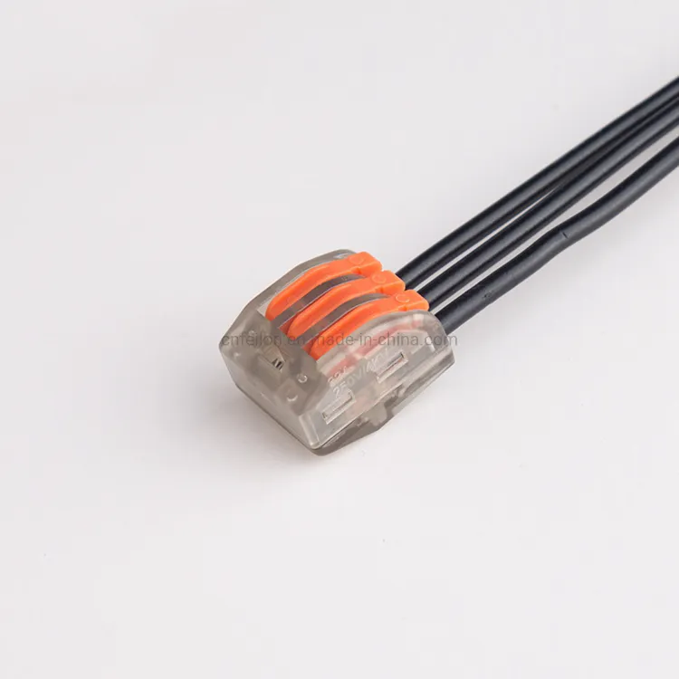 Origin Manufacture Lever Nut Compact Splicing Terminal Block Wire Connector Transparent Color 3way Fast Connector Pct-213 T Replace 222-213 Universal Connector