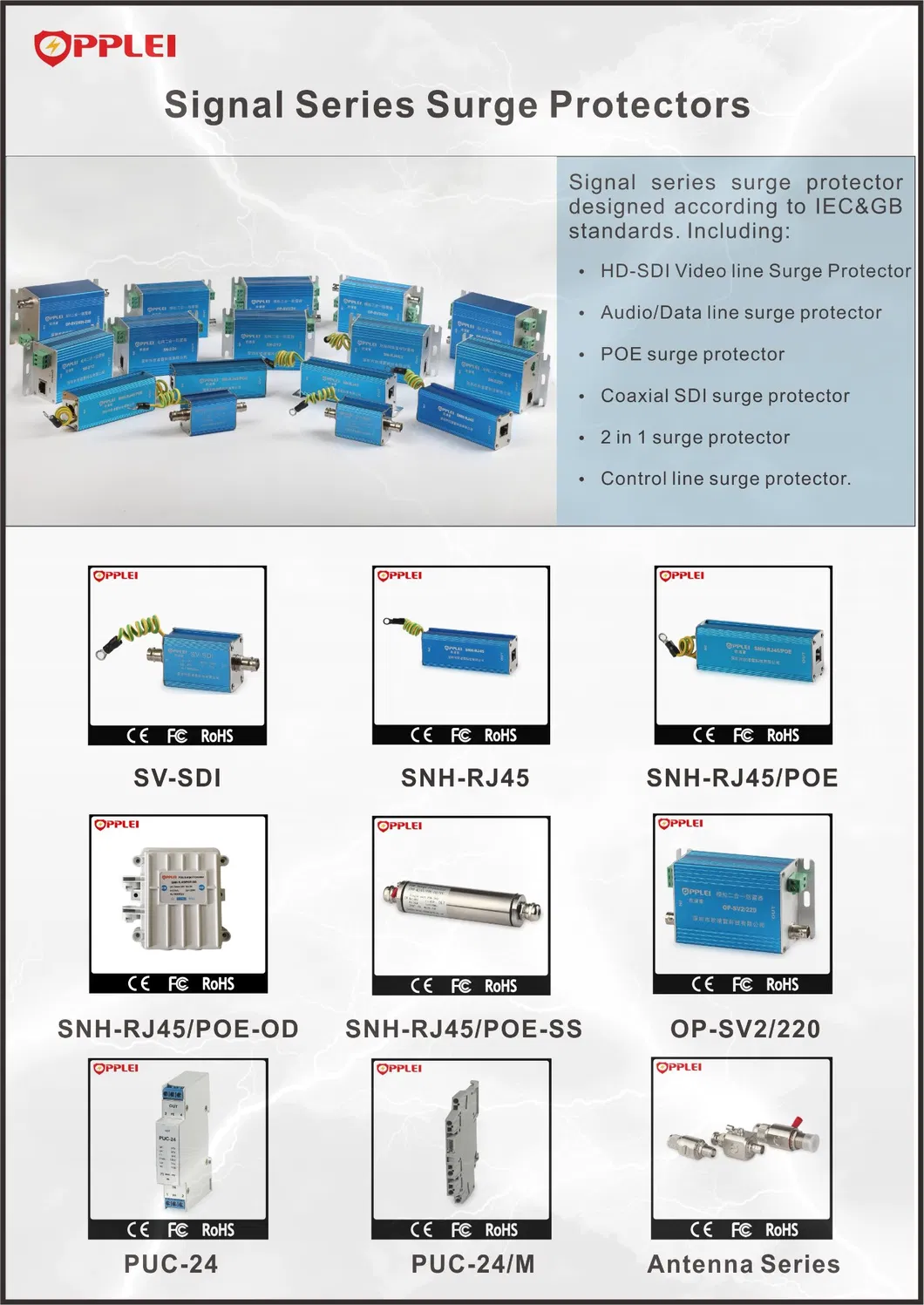 Outdoor Single Port Gigabit Poe Ethernet Surge Arrester