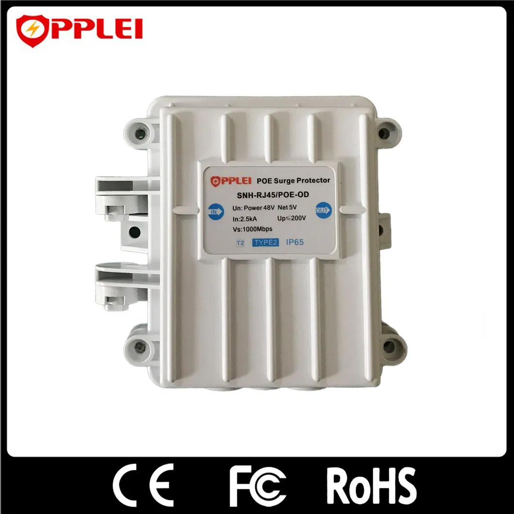 Outdoor Single Port Gigabit Poe Ethernet Surge Arrester