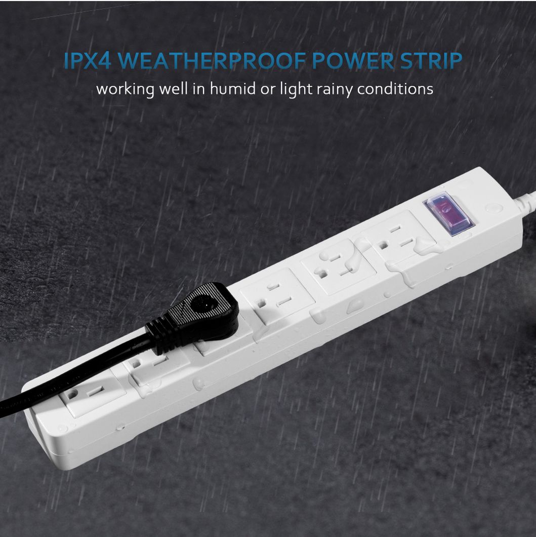 Outdoor Surge Protector Us Waterproof Power Strip Smart Extension Lead