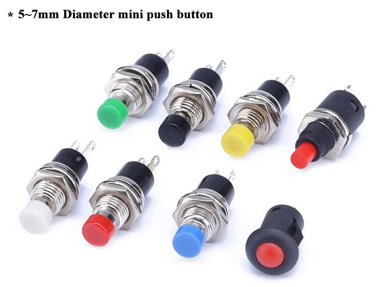 Pbs-07 Push Button Switch Good Quality on-on-off Latching Function 3 Terminal Plastic Push Button Switch