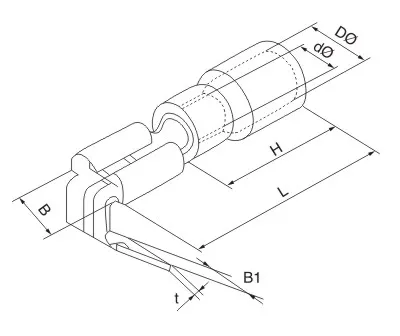 Piggy Back Disconnector Wire Terminal for 0.5-6sqmm AWG22-10 Lead Section
