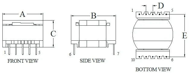 Pot High Transmission High Power LED Power Supply Transformer Used for Audible Signaling