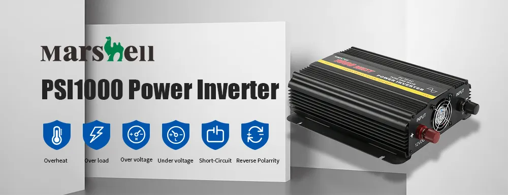 Pure Sine Wave Inverter DC 12V to AC 110V/220V 1000W Max 2000W Voltage Transformer Power Converter Solar Car Inverter