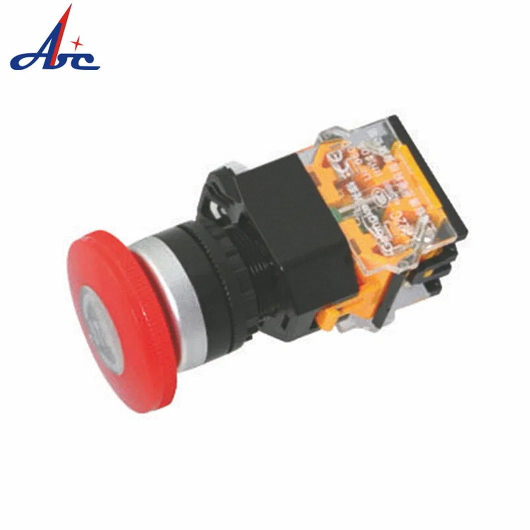 Red Mushroom Head 1no 1nc Self-Locking Emergency Button Switch