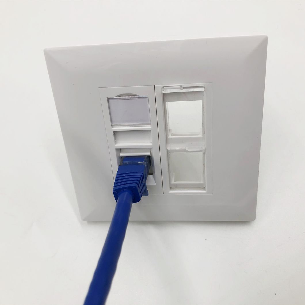 RJ45 3 Port Networking 86 Type with Shutter Faceplate