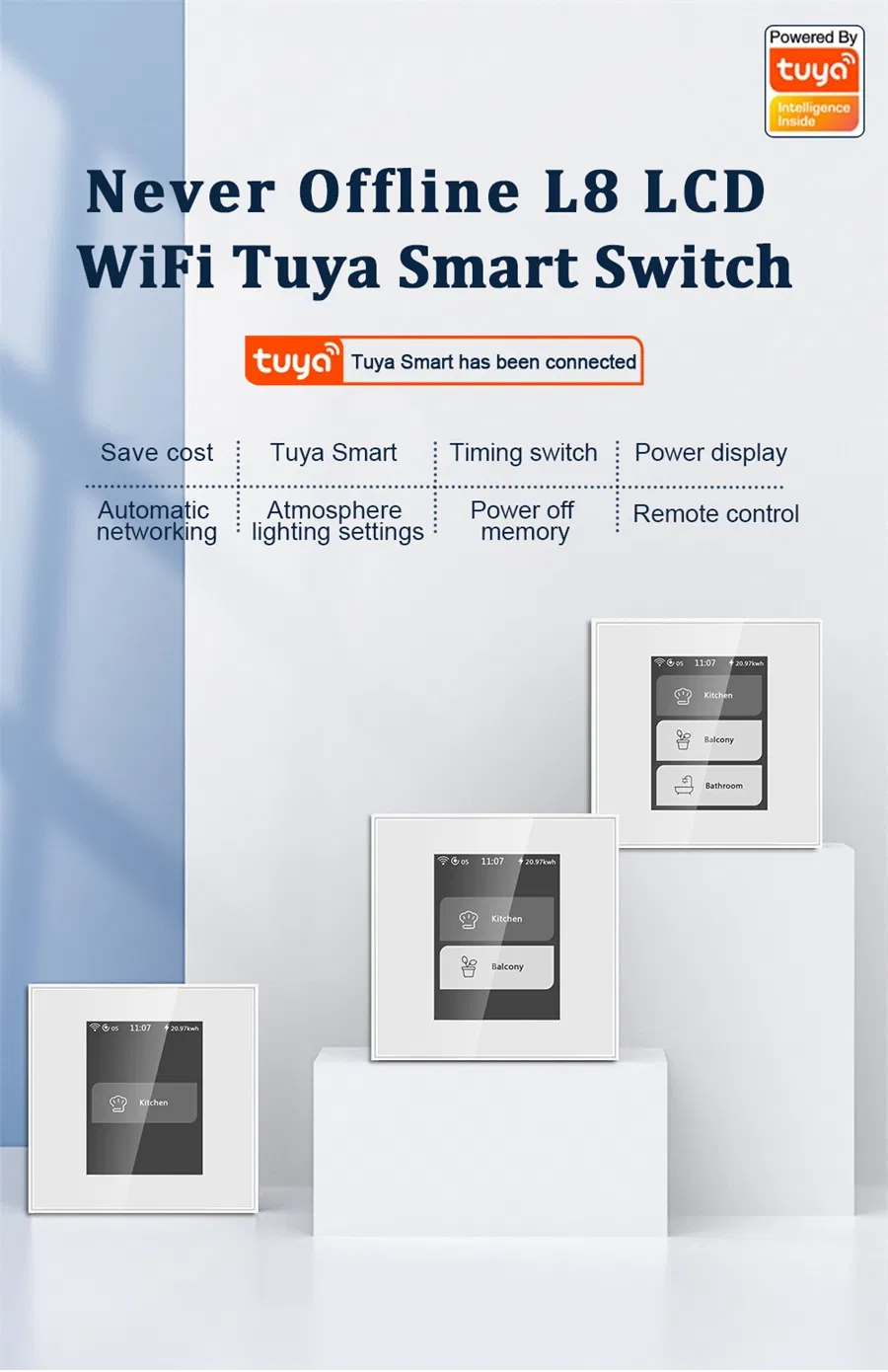 Scene Smart LCD Touch Switch for Smart Home System