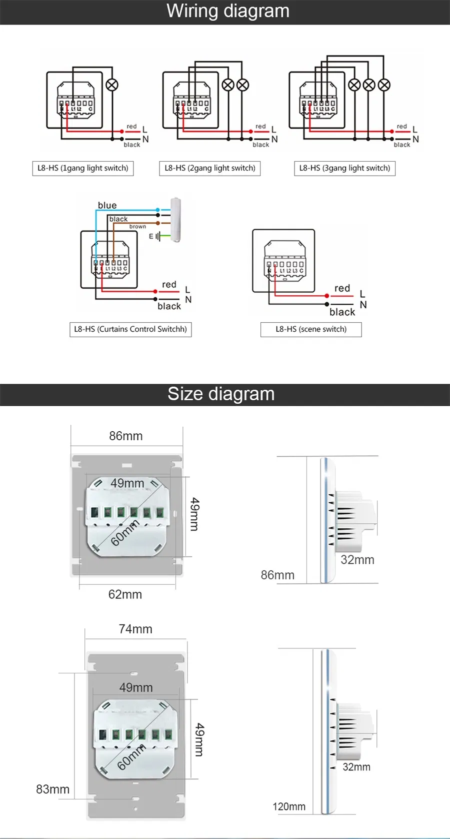 Scene Smart LCD Touch Switch for Smart Home System