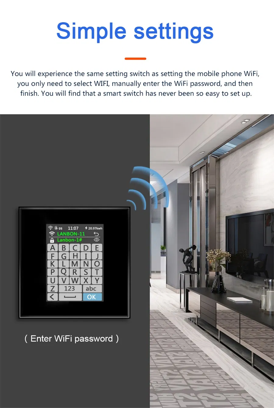 Scene Smart LCD Touch Switch for Smart Home System
