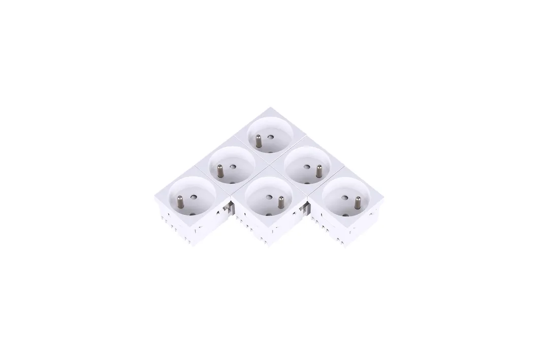 Screwless 45X45mm EU Socket Module Angle Schuko Socket/Electrical Outlet with Connector