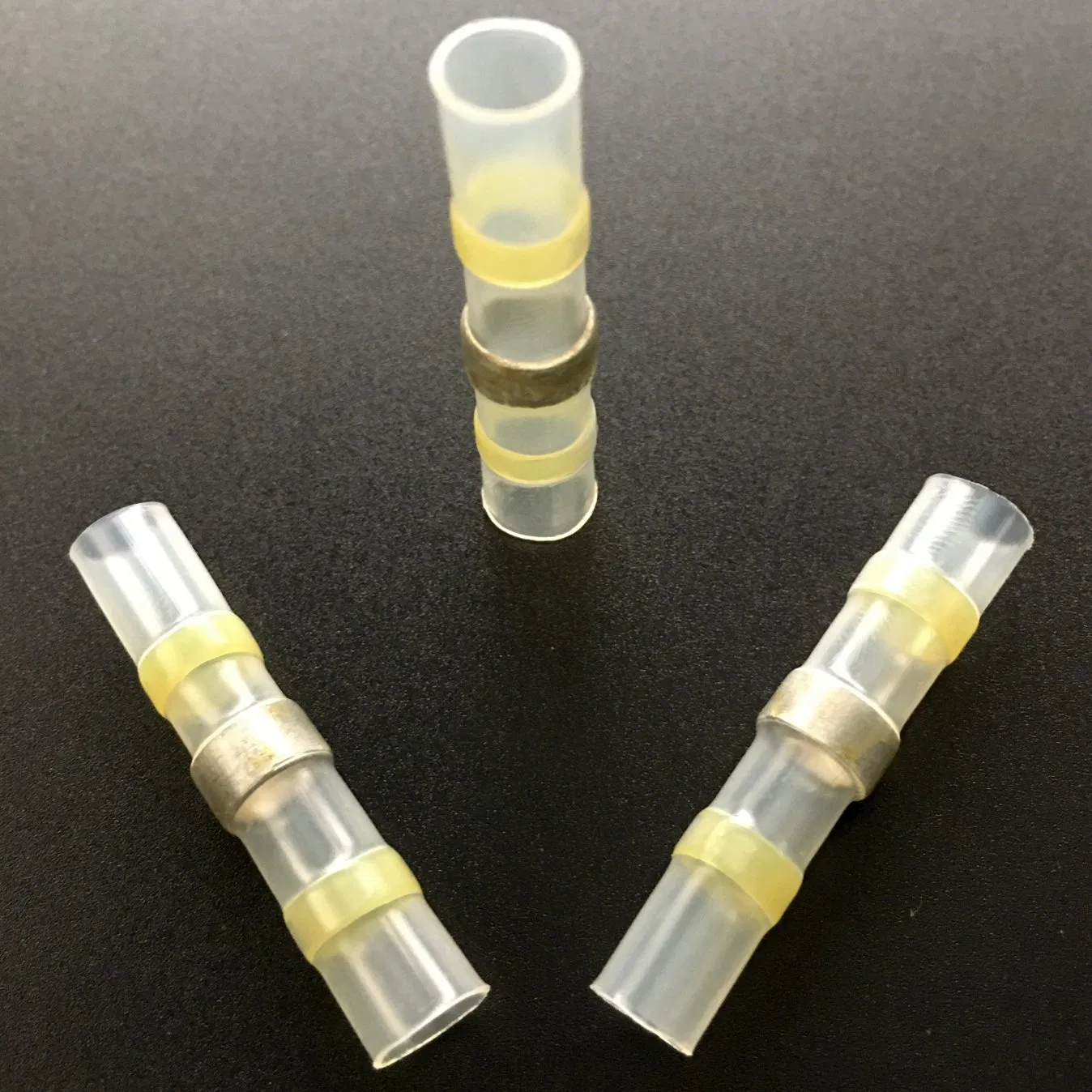 Shrinkage Solder Sleeve Heat Shrink Tube Butt Terminal Wire Splice Connector with Box 4 Colors