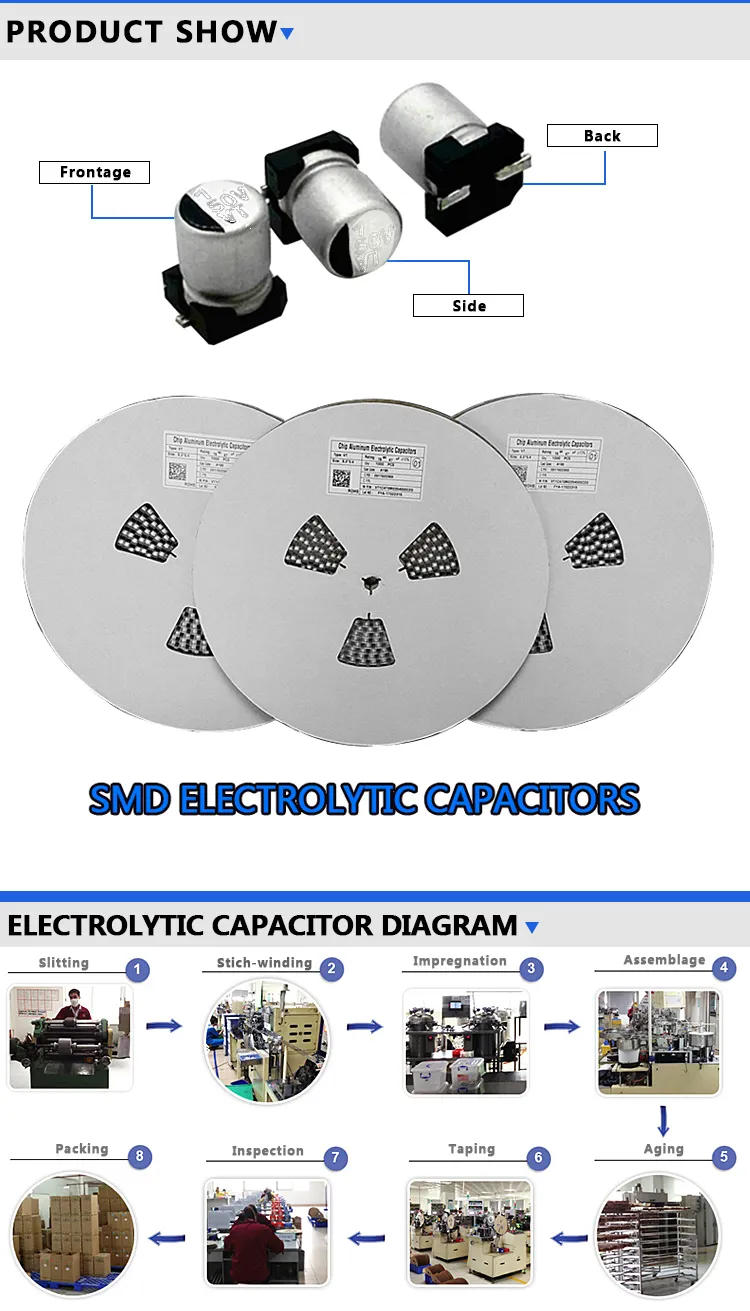 SMD Aluminum Electrolytic Capacitor 105c