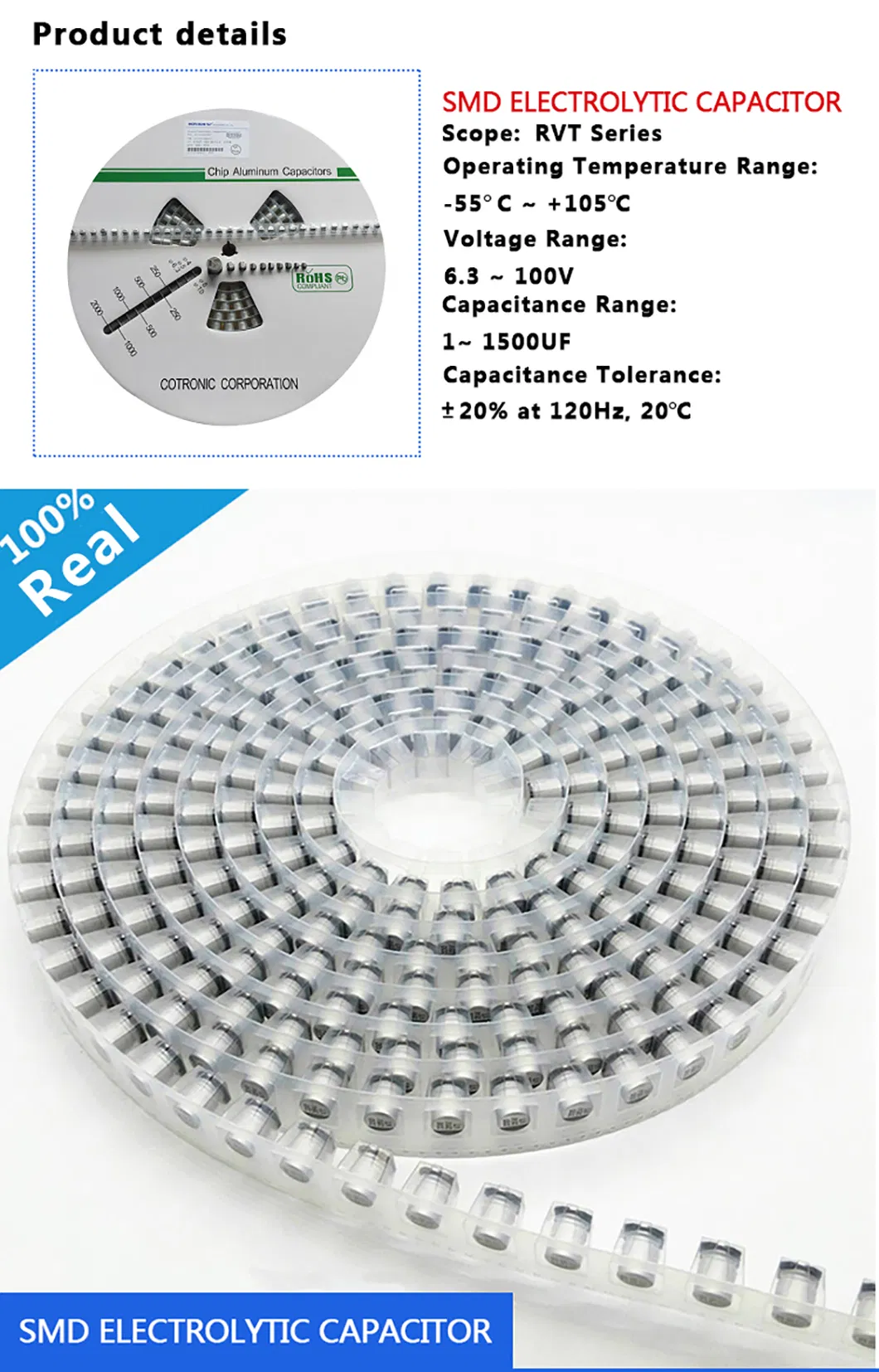 SMD Aluminum Electrolytic Capacitor 105c