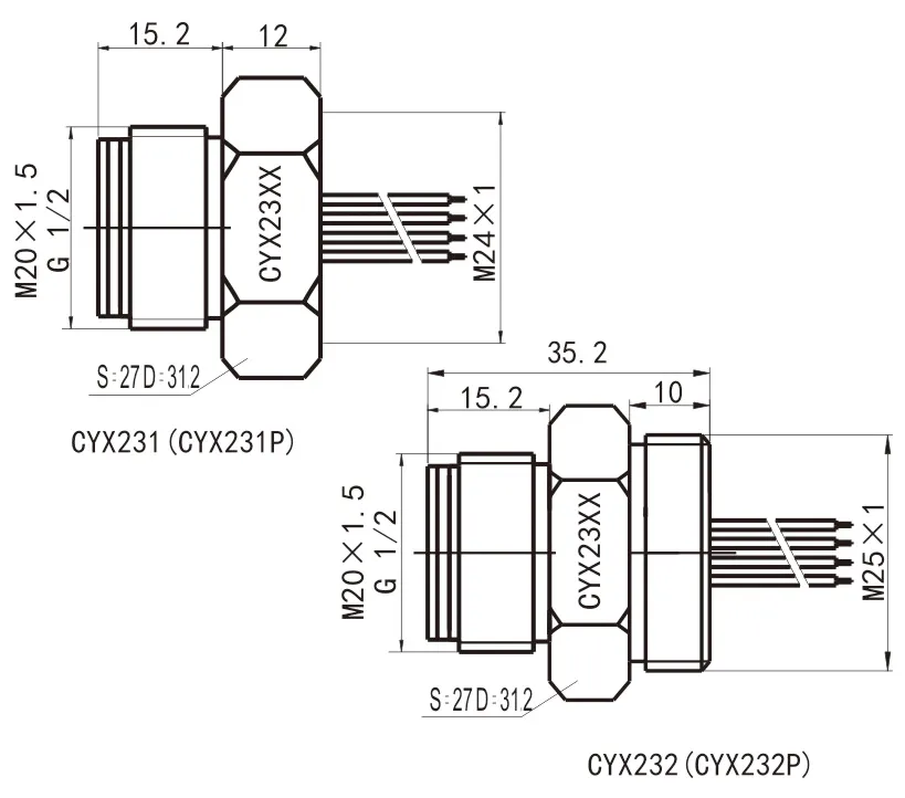 Stainless Steel Absolute Joint Pressure Sensor Cyx23