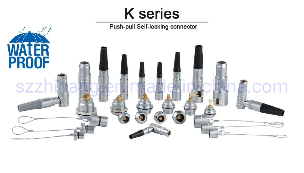 TGG.3K.302.CLAC 3K 2Pins K series TGG straight connector M16 IP67 Waterproof plug