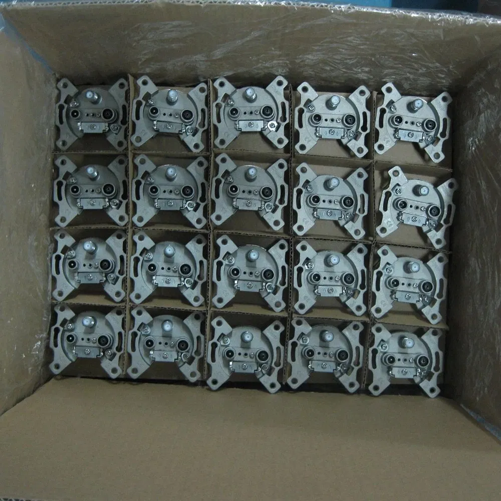 Three Holes TV+FM+Sat TV Wall Socket Through-Type