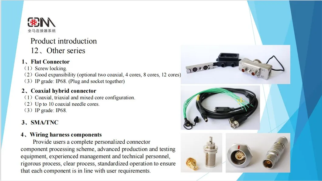 Tj60-N6p6PT Connector M12 Waterproof Circular Push Pull Connector