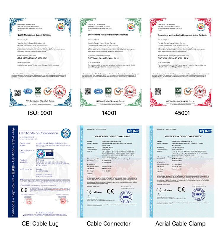 Wholesale Dl Type Electric Power Line Aluminium Tube Terminal Cable Lugs
