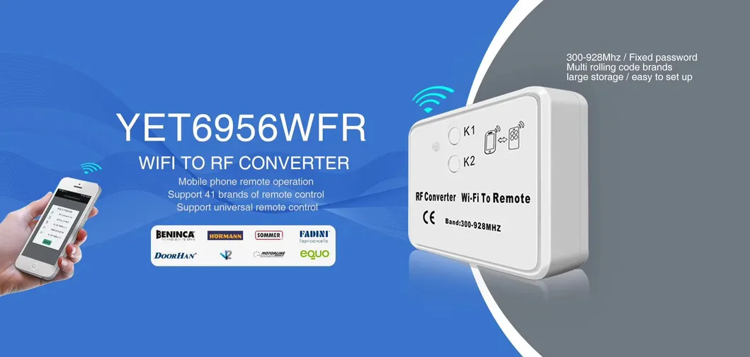 WiFi to RF Converter 240-930MHz Remote Control Smart Home Yet6956
